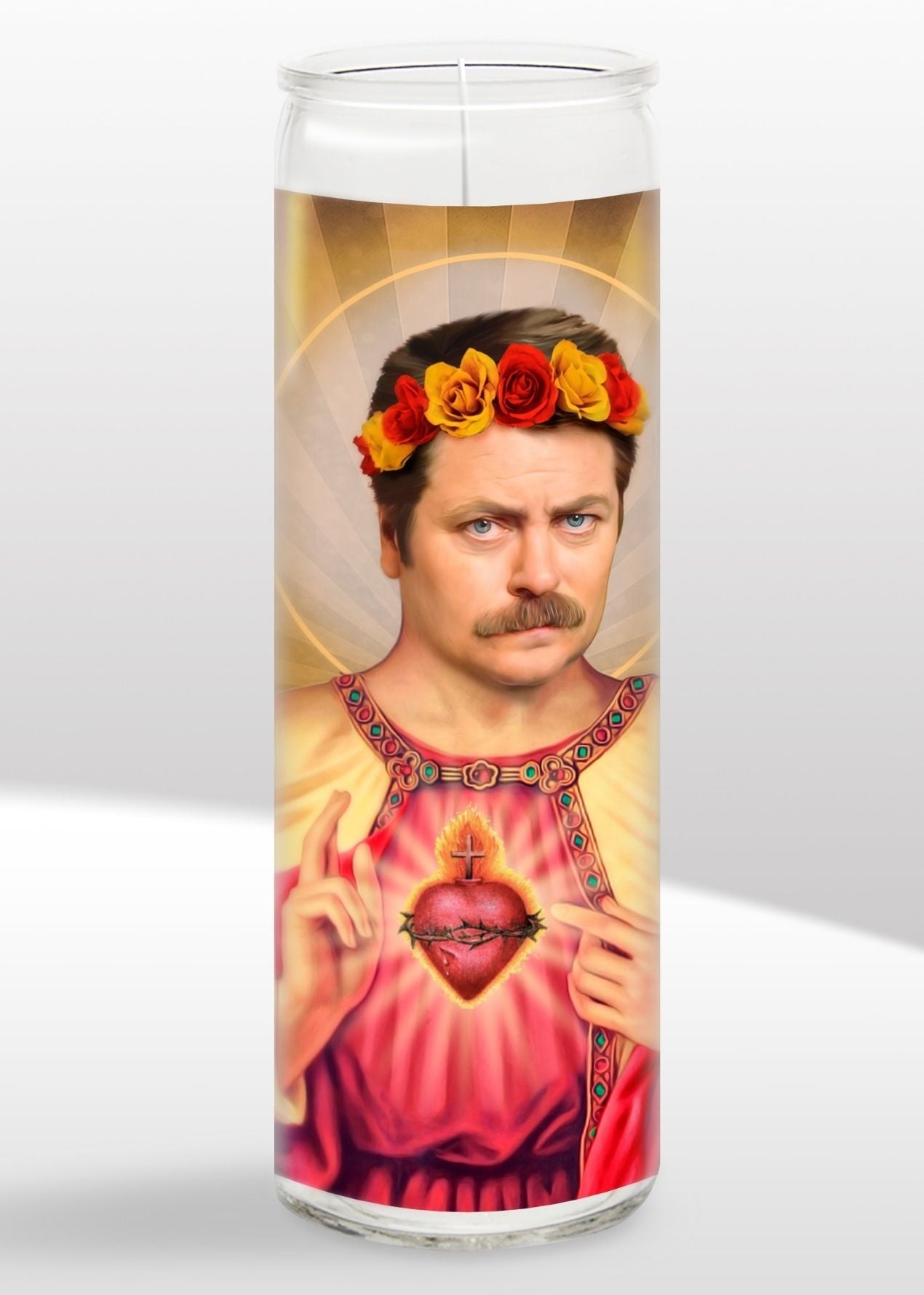 Ron Swanson candle